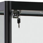 Black Aluminium & Glass Shop Display Cabinet Lock
