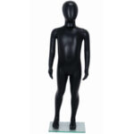 Child Mannequin Unisex Egg Head Matt Black Medium Front