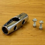 Chrome Tubing 4 Way Clamp