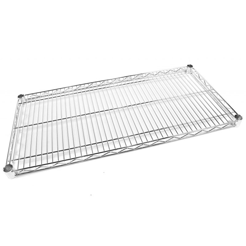 Pack of 4 chrome wire shelves - Uni-Shop Pack of 4 chrome wire shelves