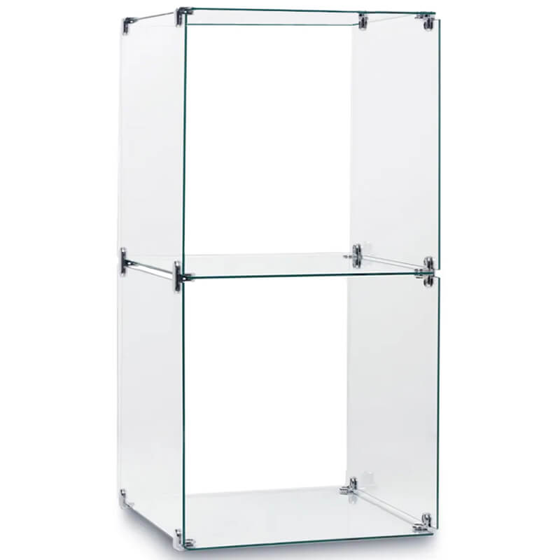 Double Glass Display Cube Stack - Uni-Shop Double Glass Display Cube Stack