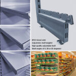 Double Sided Shelving Unit in Silver
