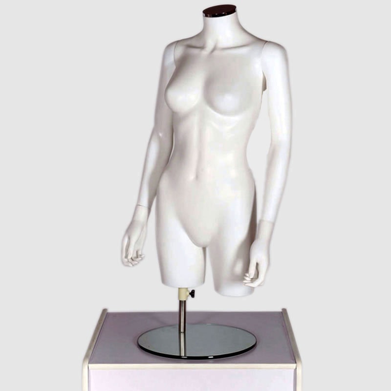 Female Torso Headless Mannequin Matt White With Arms - Uni-Shop Female Torso Headless Mannequin Matt White With Arms