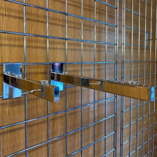 Gridwall glass shelf brackets - Uni-Shop Gridwall glass shelf brackets