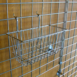 Gridwall Narrow Hanging Basket for Shop Fitting