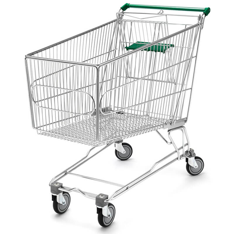 Large Wire Supermarket Trolley 180L or 240L - Uni-Shop Large Wire Supermarket Trolley 180L or 240L