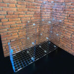 Chrome Mesh Cube Display