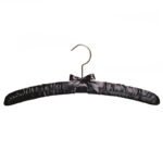 Black Satin Padded Clothes Hangers (Box Of 100)