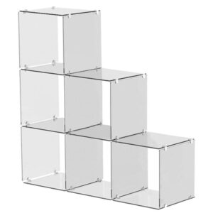 Staggered Stack of 6 Glass Cubes
