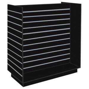 Slatwall H-Shaped Gondola in Black with Aluminium Inserts