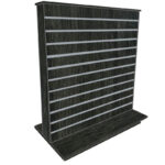 Slimline Slatwall Gondola Display Island - Jet Oak
