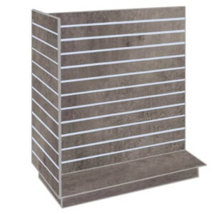 Concrete Finish T Shaped Slatwall Gondola with Aluminium Inserts