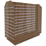 Tombstone H-Shaped Slatwall Gondola Unit - Light Walnut