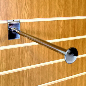 Slatwall Straight Arm Shop Fitting (12 Inch) - Uni-Shop Slatwall Straight Arm Shop Fitting (12 Inch)